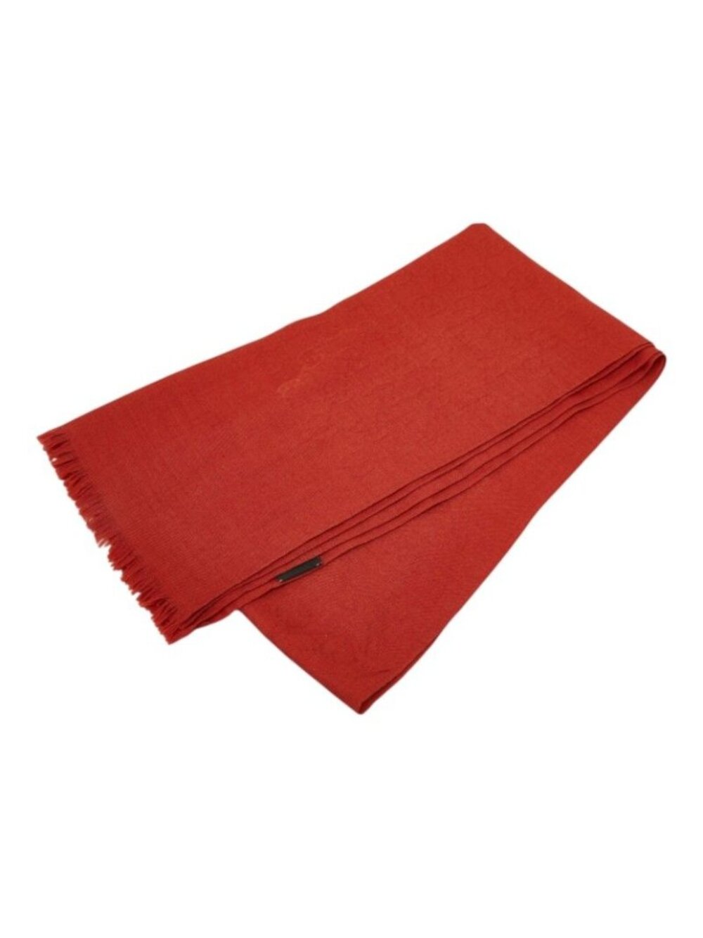 Gucci GG Jacquard Shawl Red Wool Silk Scarf